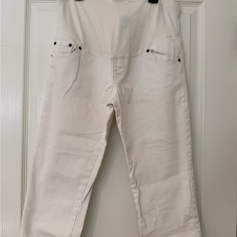 Women's White Maternity Jeans